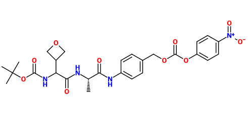 (image for) MC021115 {4-[(2S)-2-(2-{[(tert-Butoxy)carbonyl]amino}-2-(oxetan-3-yl)acetamido)propanamido]phenyl}methyl 4-nitrophenyl carbonate